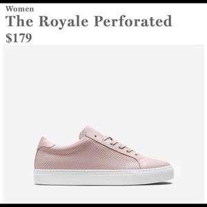 Royale Perforated Sneaker, Baby Pink, Greats Brand